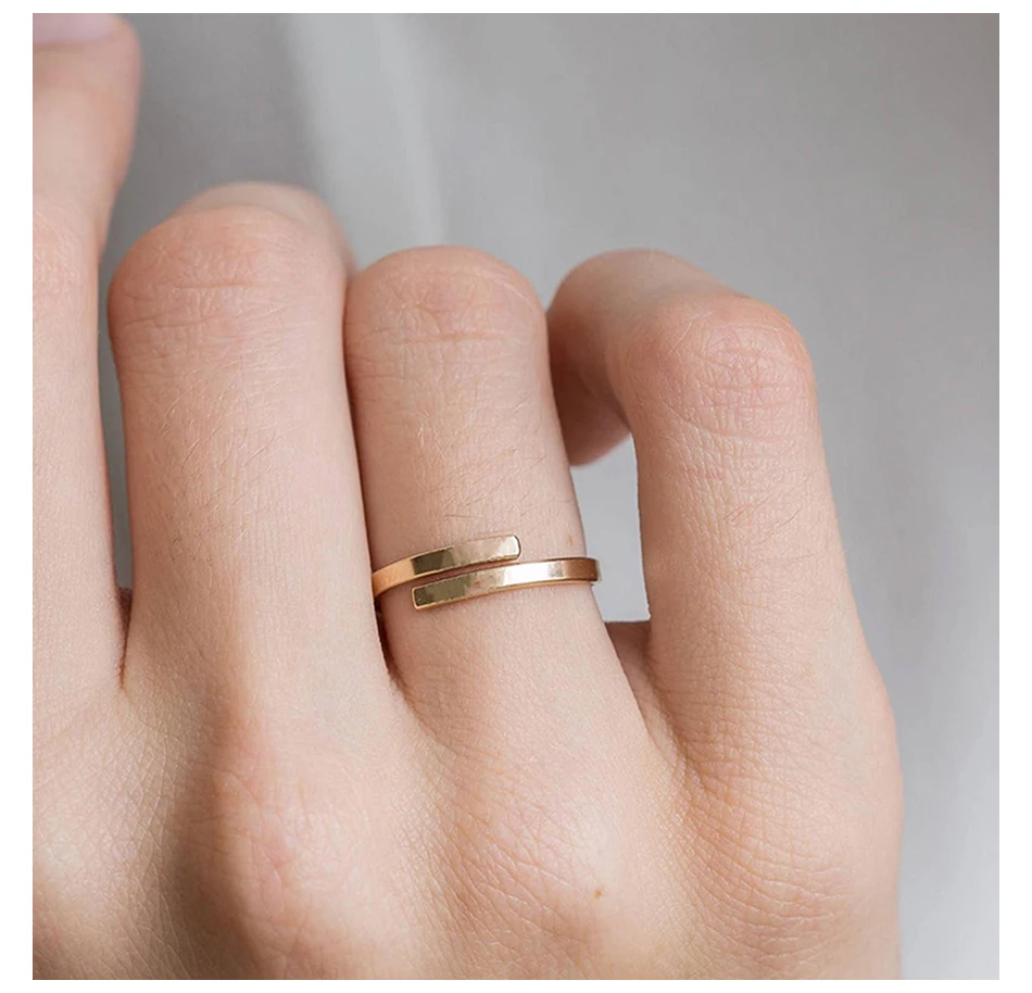 Fanze Custom personalized woman name engraved ring , 14k gold plated engrave letter stainless steel ring adjustable