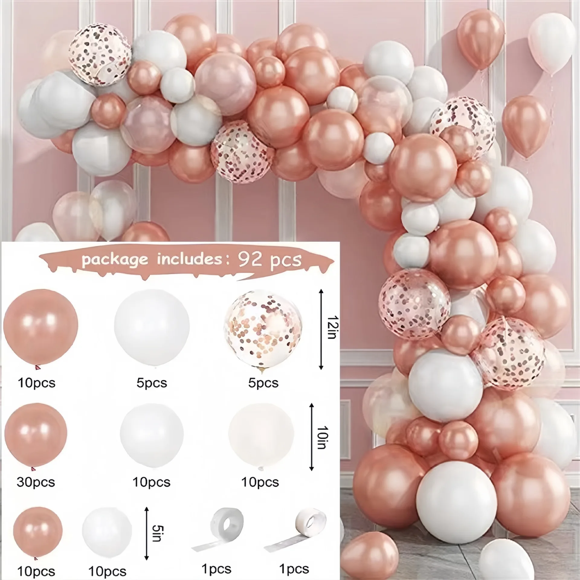 120pcs Different Size Pack Balloon Garland Arch Quality Latex Balloons Birthday Wedding Party Decor Balloons