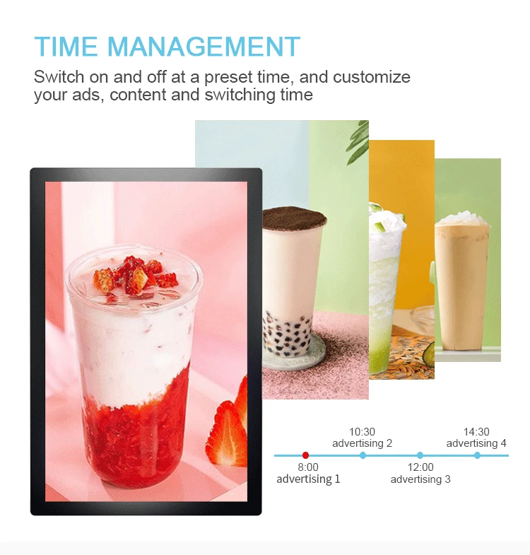 27 Inch Suitable For Shopping Mall Wall-Mounted Advertising Display Digital Photo Frame Advertising Machine