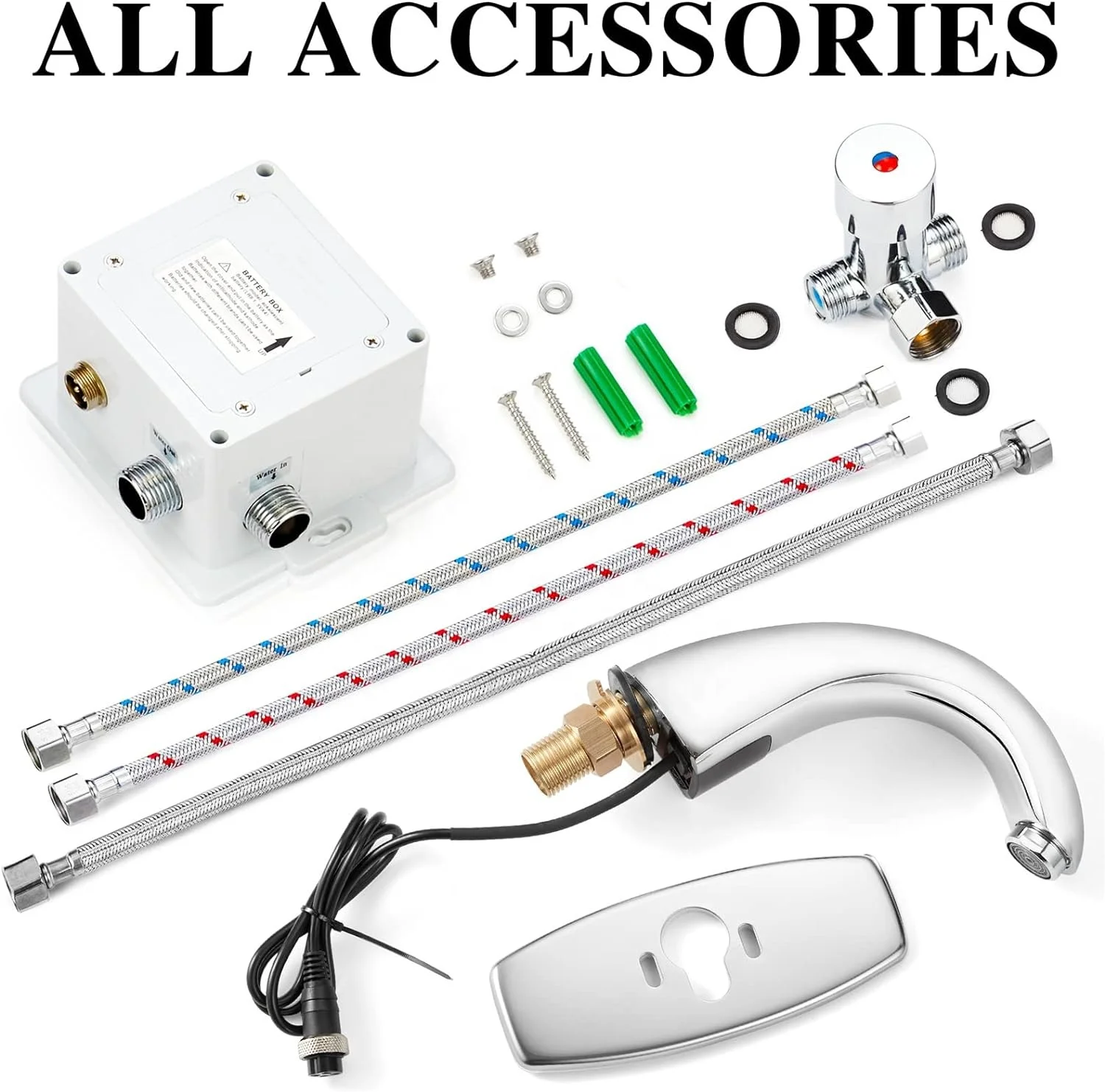 CYEN durable construction temperature control no leakage chrome automatic sensor faucet touchless bathroom sink faucet