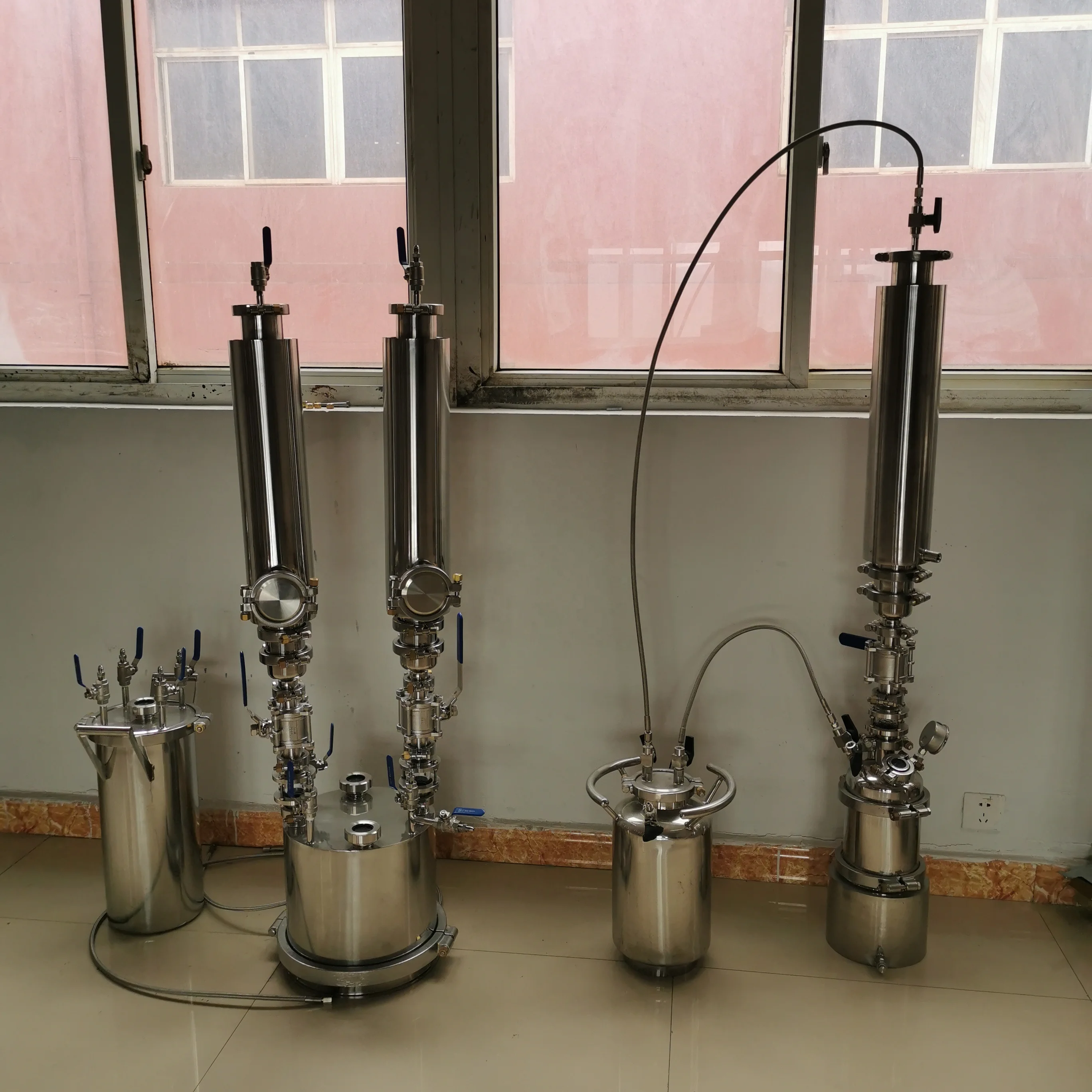 4lbs Double Dewax Columns BHO Closed Loop Extractor Machine