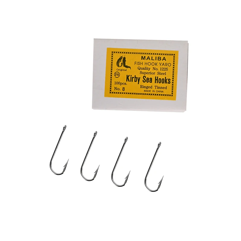 Hook Type 1225#  No.8 Superior Steel Kirby Sea Fishing Hooks For West African