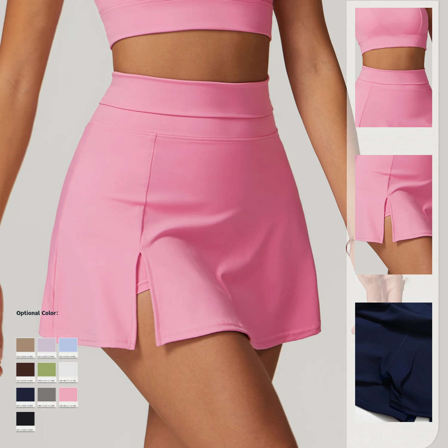 New Arrival Custom Logo Mesh Breathable Shorts Lining 2 In 1 Tennis Wear Yoga Fitness Pickleball Shorts With Pockets