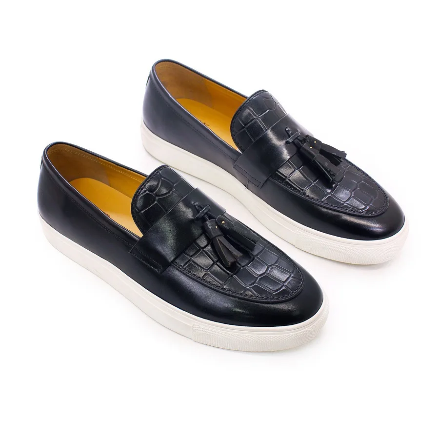 sh11290a Handmade Leather Monk Strap Sports Shoes with Tassel Walking Shoes