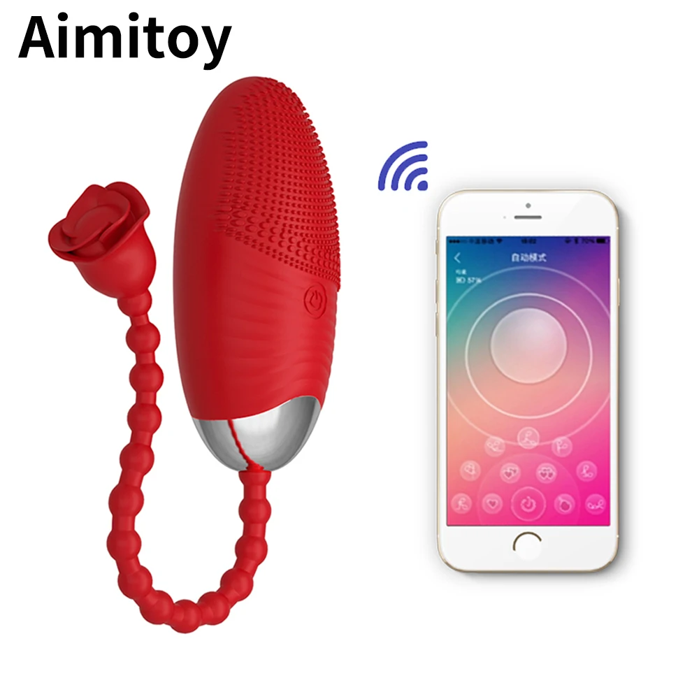 Женское вибрирующее яйцо Aimitoy с APP-управлением, зарядка через USB, Беспроводное дистанционное управление, умное устройство для мастурбации, вибратор, яйцо для любви
