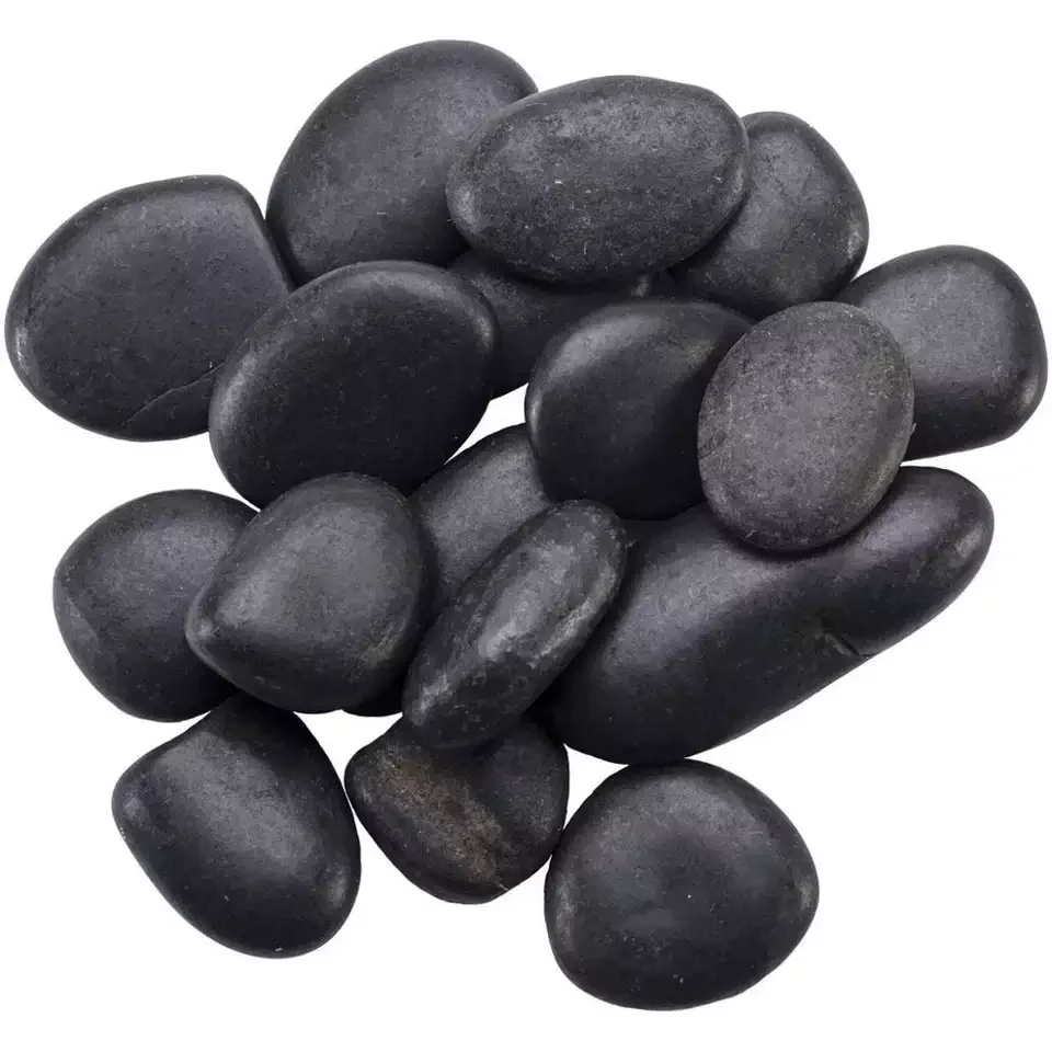 Hot selling great quality various sizes natural mini black stone pebbles