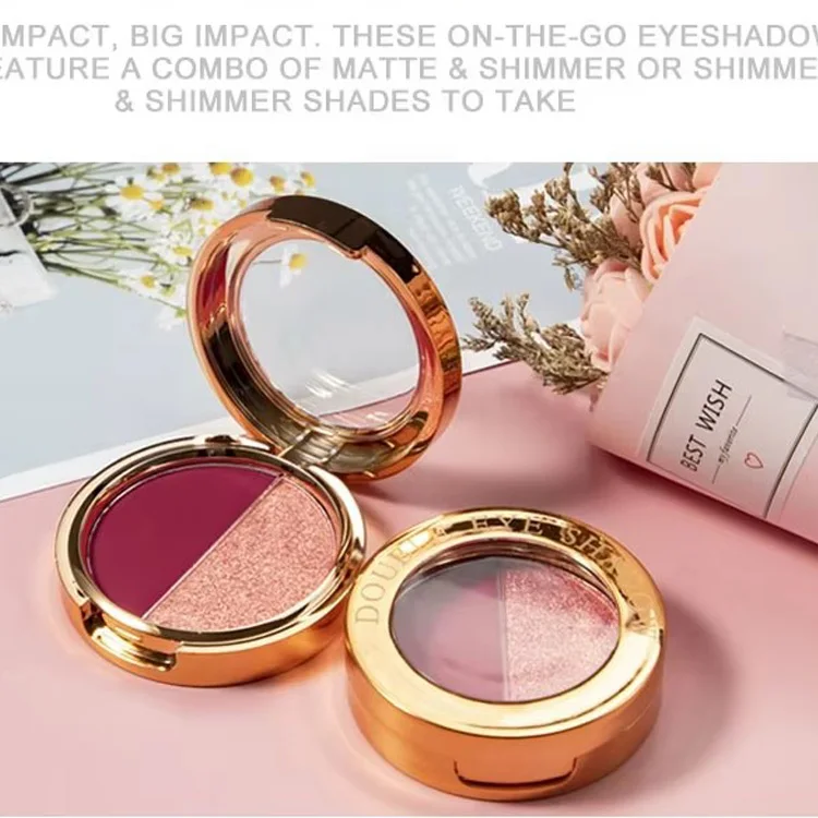 High Pigment 15 Colors Powder Duochrome Pigment Chameleon Color Eyeshadow Pressed Wholesale