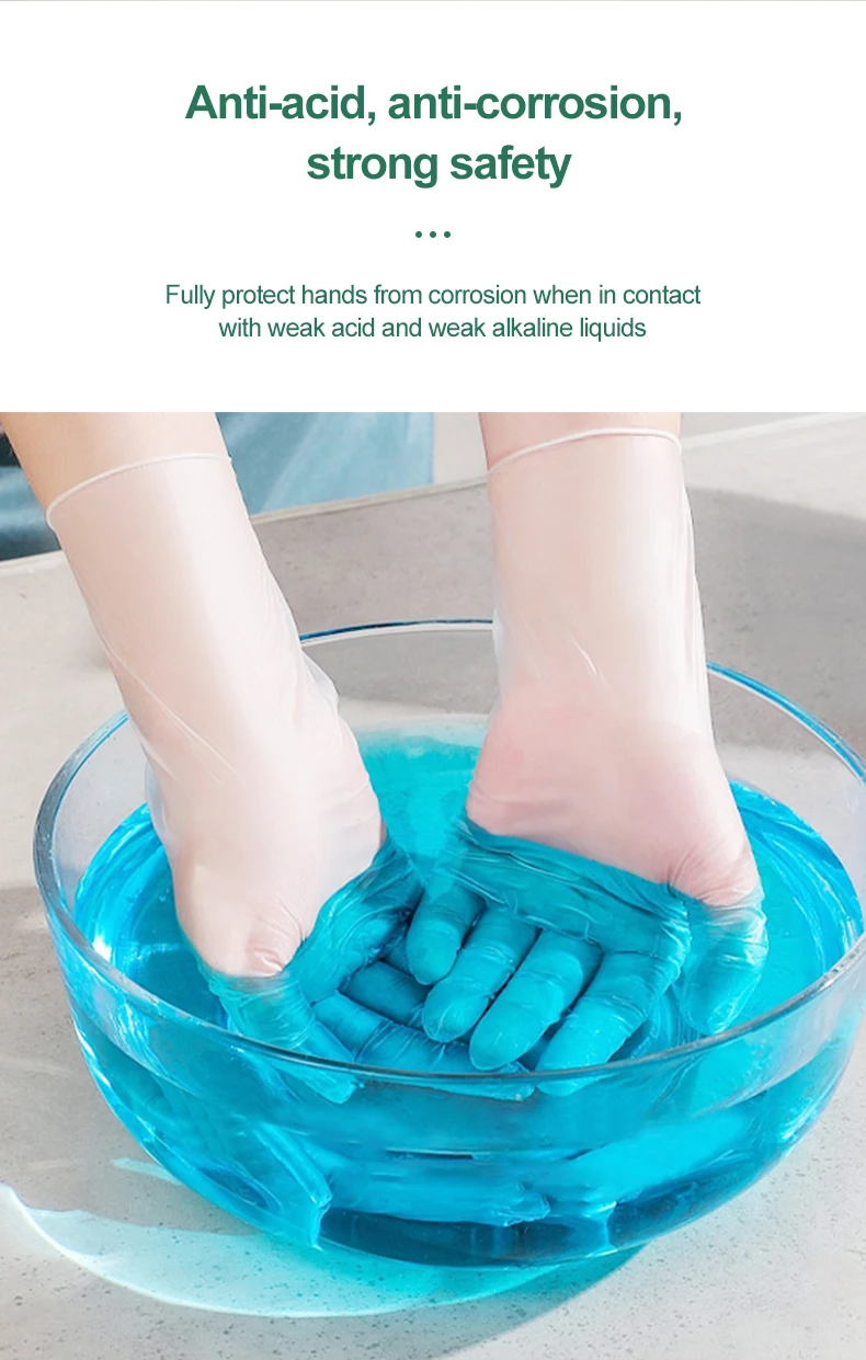 Wholesale vinyl powder free glovees disposable waterproof and transparent vinyl glovees household inspection PVC vinyl glovees