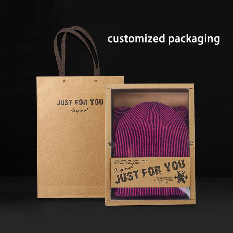 New Winter Men Women Hat Scarf Gloves Set Male Female Bonnet Knitted Hats Scarf Sets Warm Plush Caps Hat Scarf