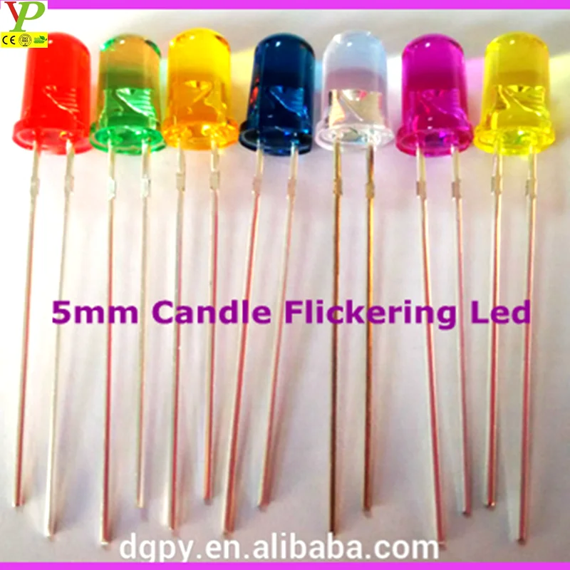 Amber flashing light 5mm/10mm candle flicker led diode 1.8-2.2v led light-emitting diode for led candle flickering