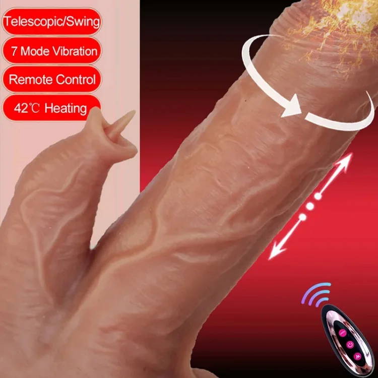 New Arrival 2024 Adiba Parker 8.27in Remote Control Realistic Dildo with Licking Tongue for Women 9 Vibrating Thrusting