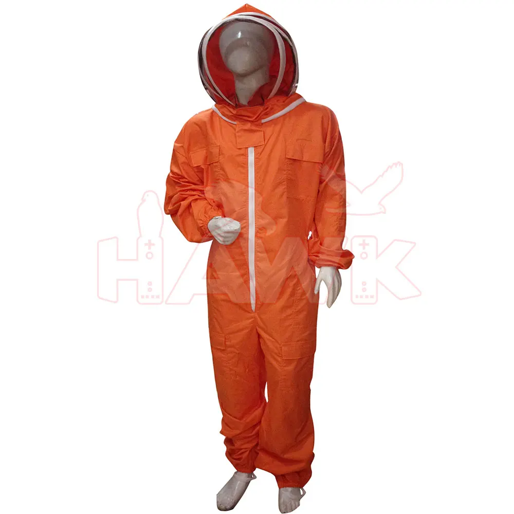 Protective Suit 3 Layer Ventilated Bee Suit Factory Price Beekeeping White Safety Protective Clothes Custom Designs HM-3207 PK