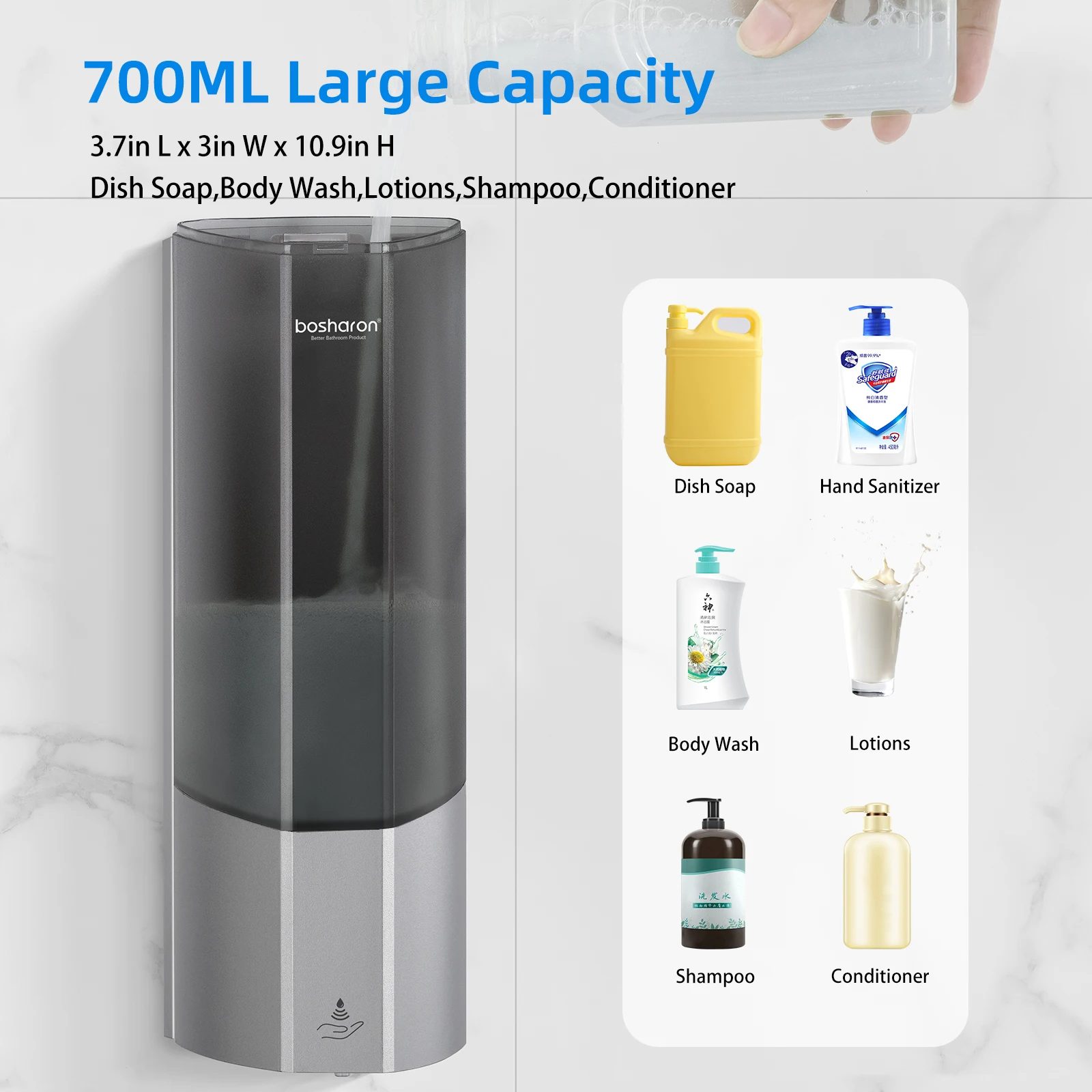 Factory Hotel Touchless Automatic Liquid Soap Dispenser Electric Foam Soap Dispenser Wall Mount Automatic Liquid Soap Dispenser