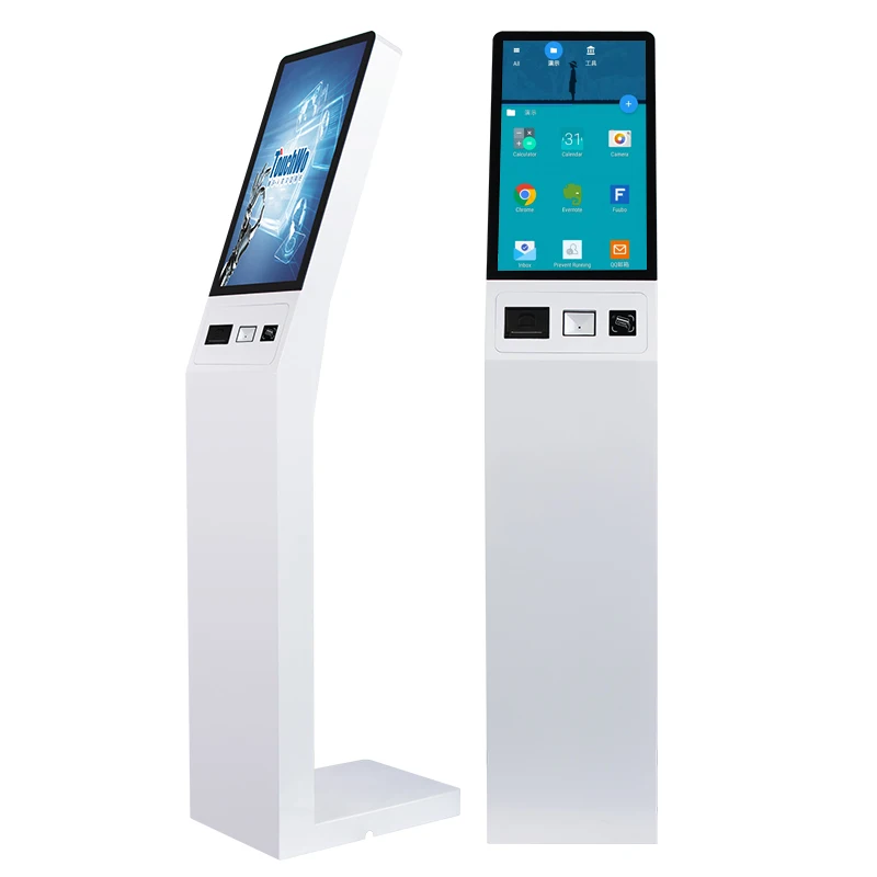 21.5 inch mall supermarket  Self-help QRcode scanner pay NFC RFID card reader touch screen self-service  ordering kiosk