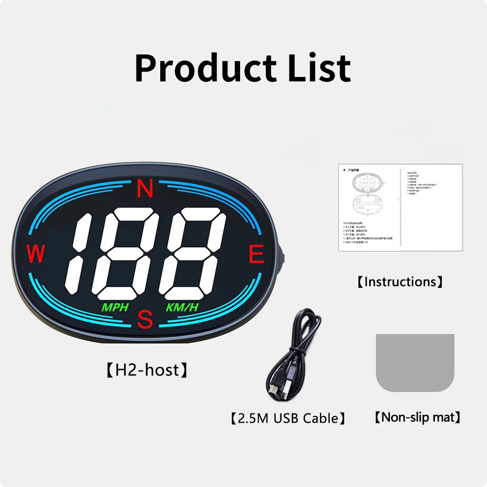 2024 New H2 Cheap HUD Car GPS Head up displays Universal Speedometer for cars trucks bus