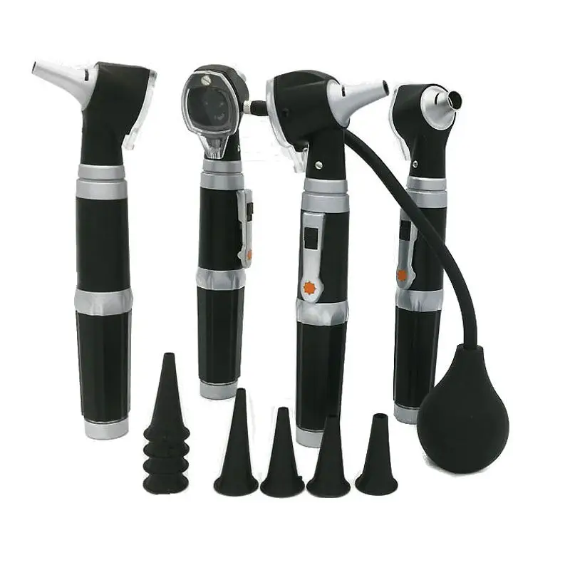 Professional Ear Cleaner Endoscope Medical Otoscope Set LED Bulb Diagnostic Home Travel Physician With 8 Tips for Adult Kid