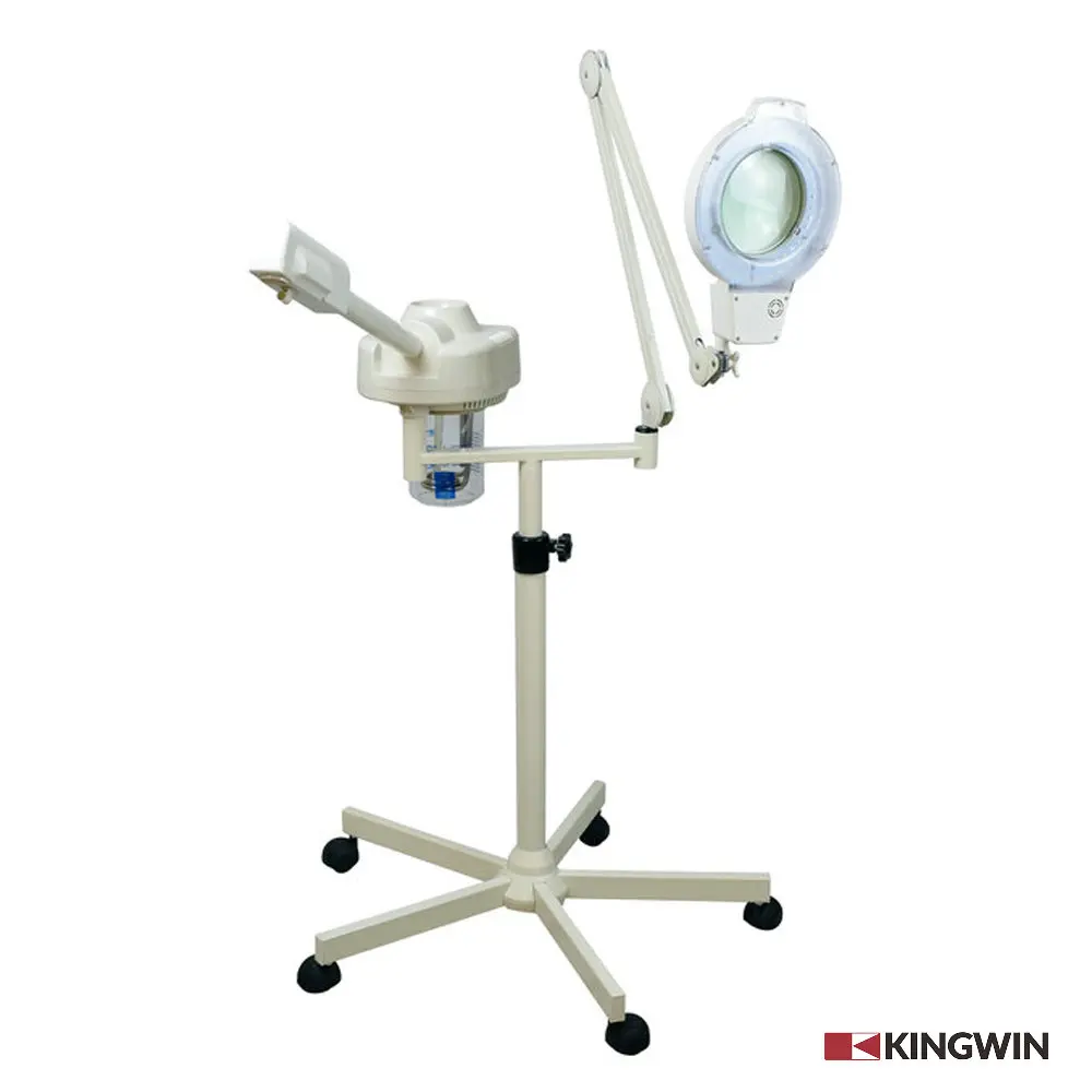 Salon Beauty Instrument 2-in-1 Beauty Machine LED Magnifying Lamp plus Facial Steamer