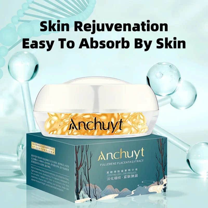 Wholesale Best Fullerene Sheep Placenta Serum Capsules Hyaluronic Acid Anti Wrinkle Whitening Facial Serum