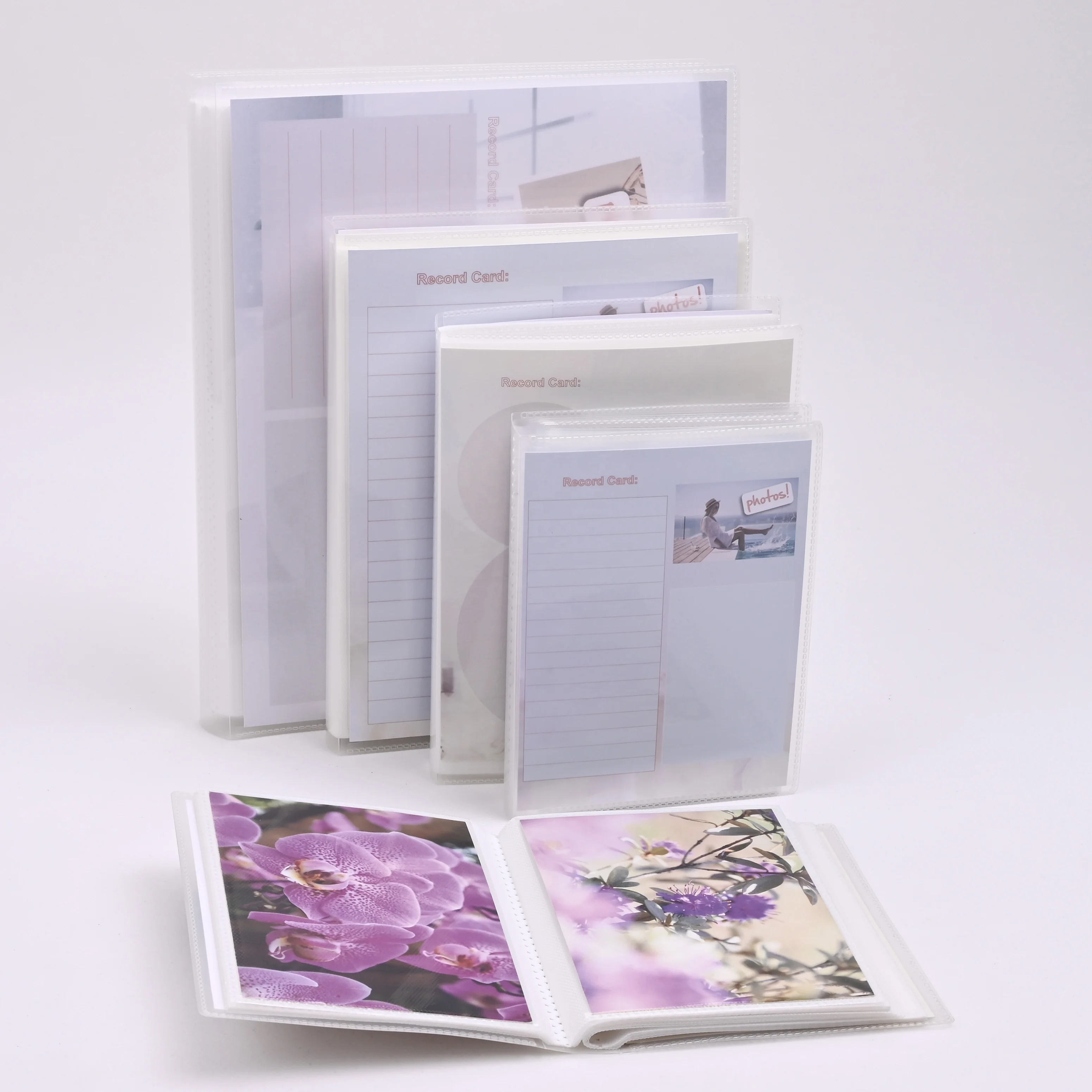 Customizable DIY Photo Album 6*8 Inches PVC Cover Transparent White Black Inner Sheet Wedding Game Card Memorial Gift Printed