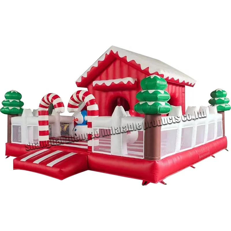 Christmas Santa Claus Snowman Themed Bouncer christmas bouncy castle inflatable christmas bouncy castle