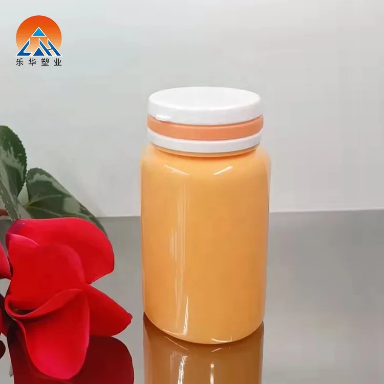 Wholesale pet empty plastic white orange green health care Pharmaceutical capsule pill single bottle with tear off lid