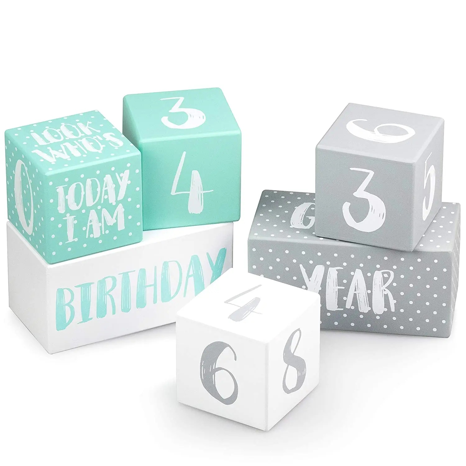 Реквизит для фотографий деревянный набор детских ежемесячных строительных блоков