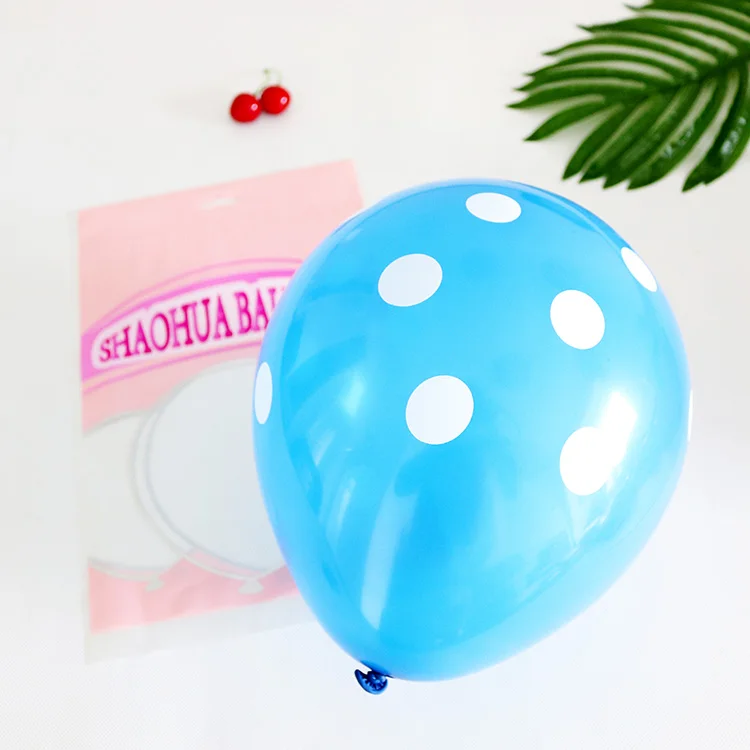 Cheap Big Clear Latex polka dots Printing Ballon Party Pink Polka Dot Balloon