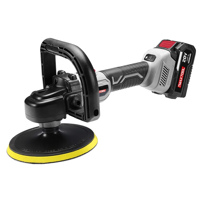 Tmaxtool 18V Lithium Battery Brushless Motor Removable Replacement Sponge Pad 6inch Car Care Cordless Polisher Machine