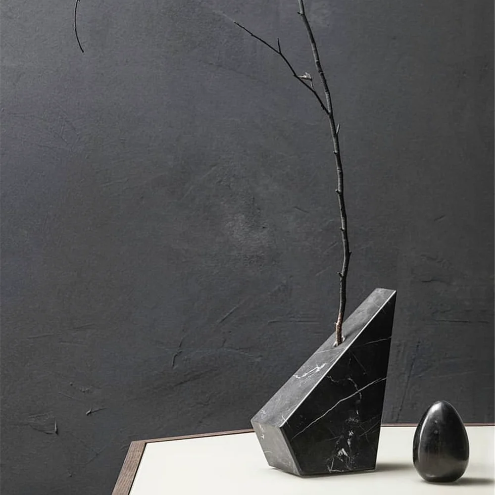 Nero marquina Marble vase marble flower planter marble flower pot flower vase