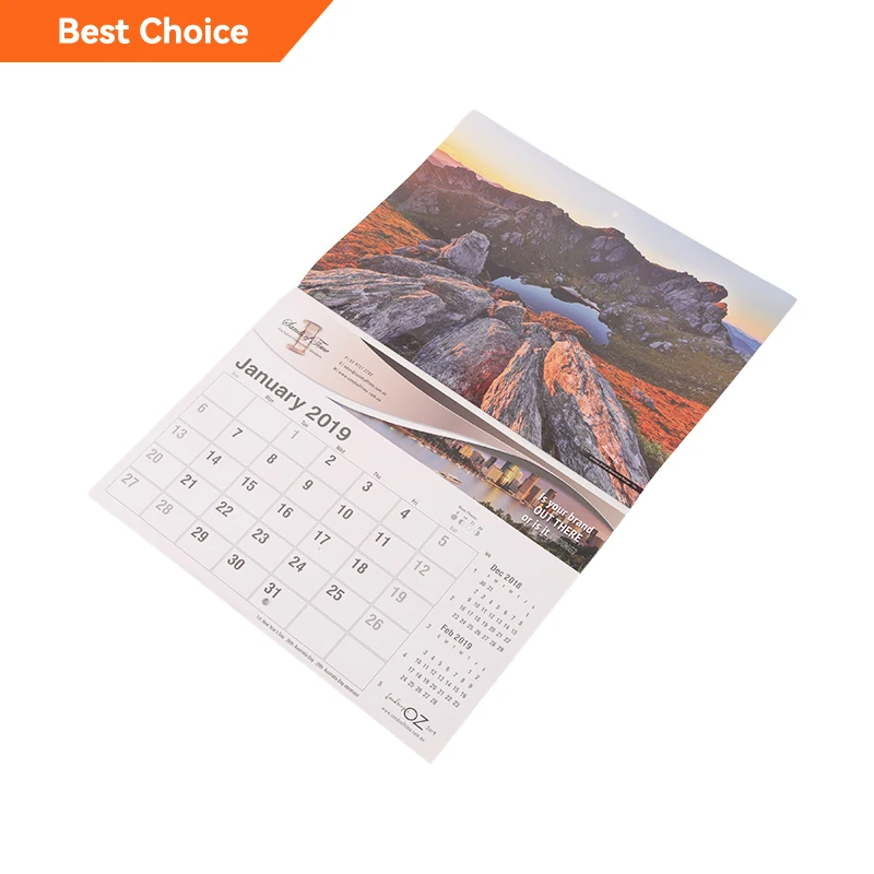 Cheap Wholesale Full Color Custom Design 365 Day Logo Printing New Yearly Monthly Daily Wall Calendar