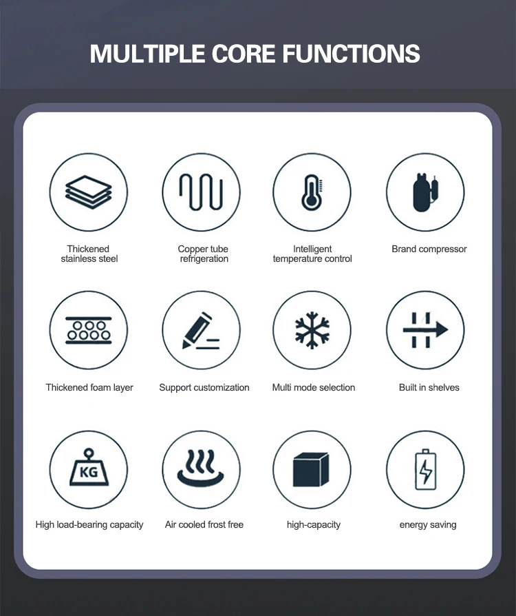 Commercial Refrigerator Under Counter Freezer Stainless Steel Food Counter Fridge Workbench Chiller Refrigerator