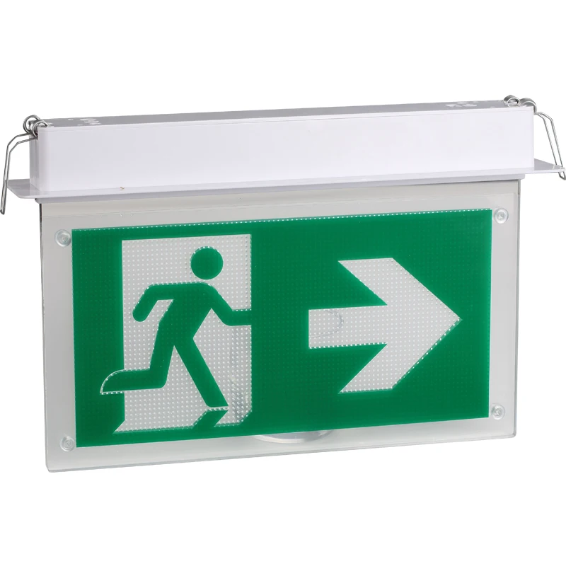 SAA Rechargeable High Quality Recessed Mounted Running man  Emergency Exit Sign