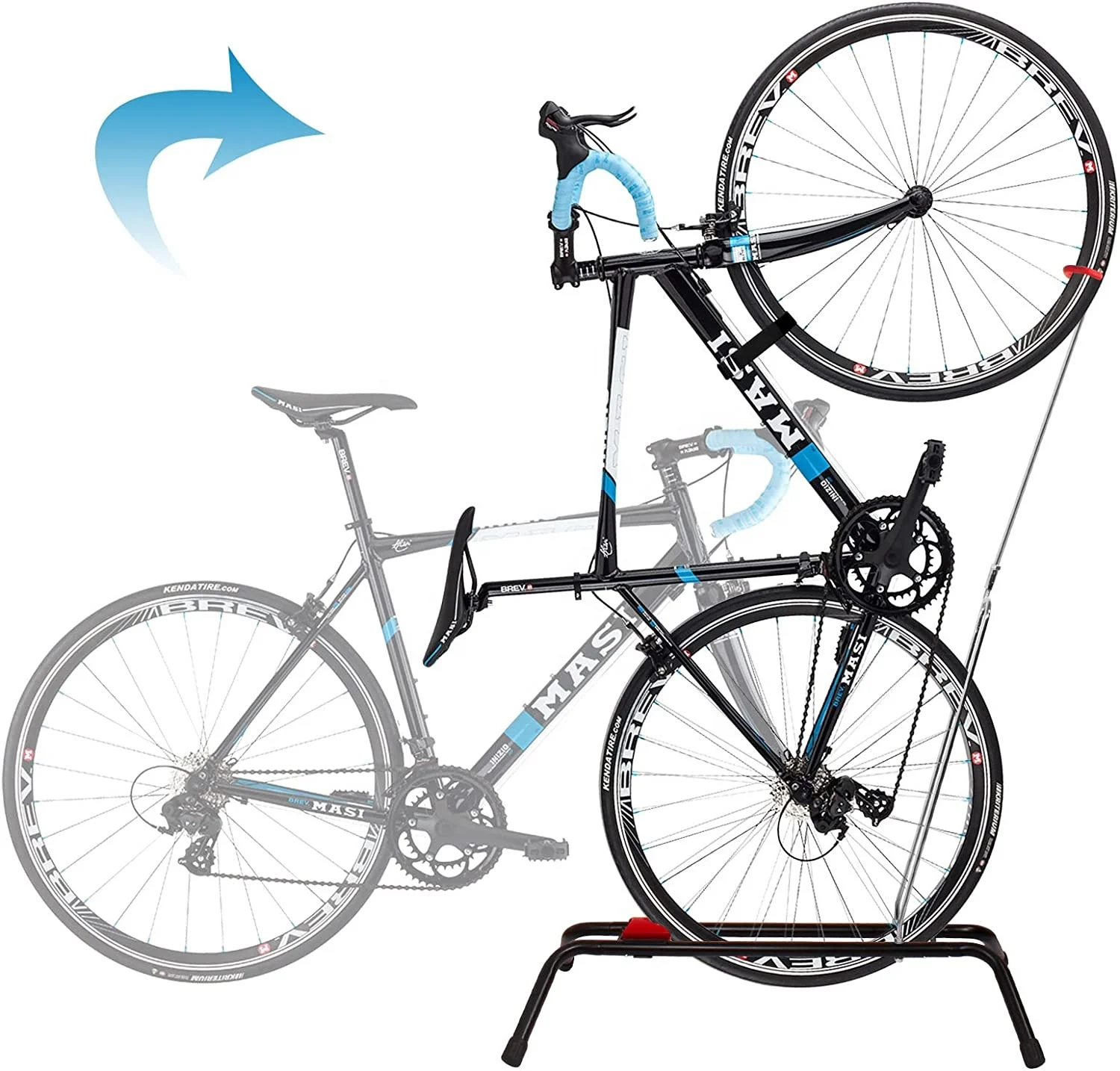 Bike Stand Vertical, Bike Parking Rack Floor Stand Space Saving Bicycle Rack for Garage Apartment Storage