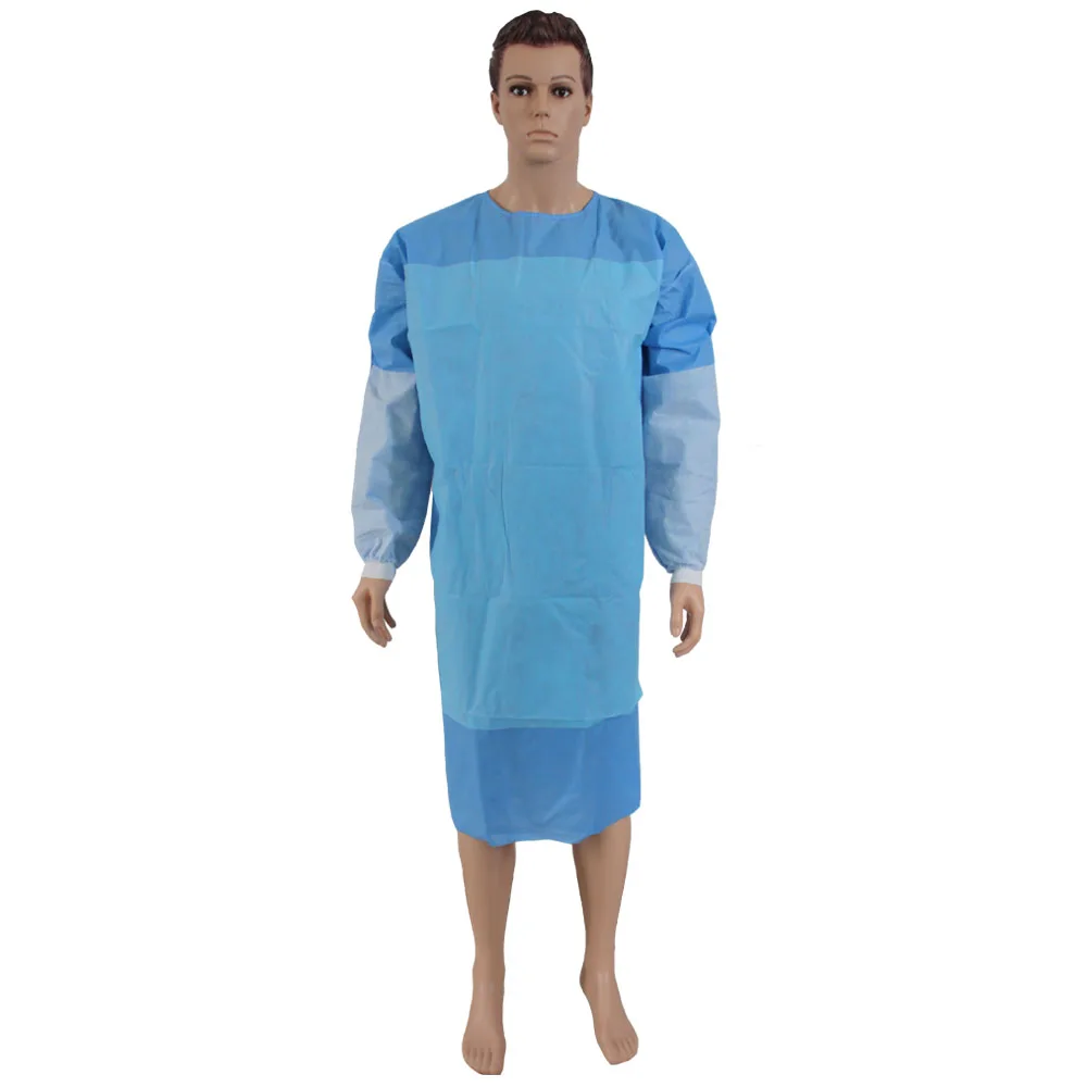 Surgical Gowns Waterproof PP Medical Non Woven 30 Gsm Ppe Surgical PPEkit Disposable Clothing Isolation Gown Level 1