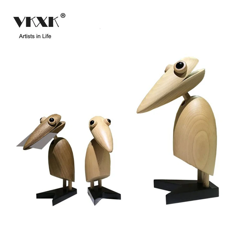 Good-material Beech wood animals craft production for hot sale
