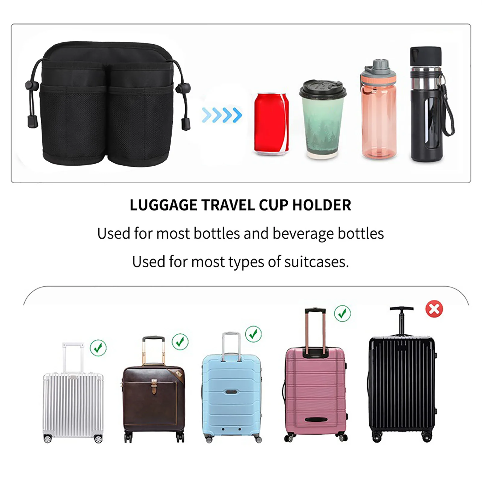 Wholesale Trolley Cup Carrier Drink Holder Bag HolderTravel AccessoriesFlight Crew Essentials