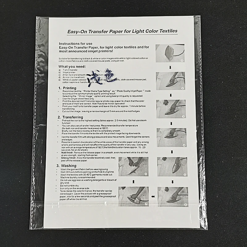 Shunaimei Black transfer paper  a4 10pc/pack for tshirts use in Polyester Clothing