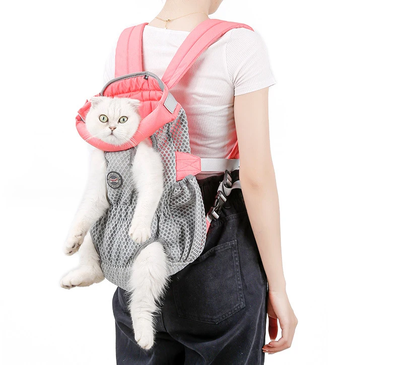 Pet Carrier Backpack Adjustable Pet Front Cat Dog Carrier Backpack Travel Bag Legs Out Easy-Fit for Traveling Hiking Camping
