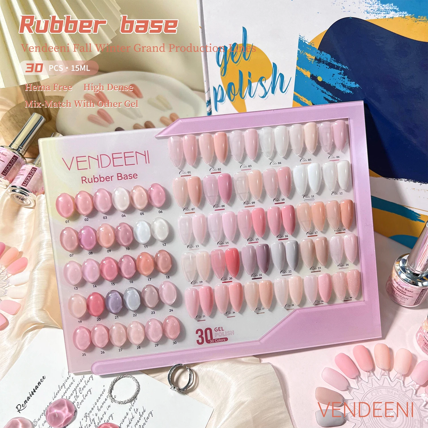 Hot sale 30 colors gel nail polish set OEM 15 ml rubber base gel nail polish wholesale uv gel professional nail