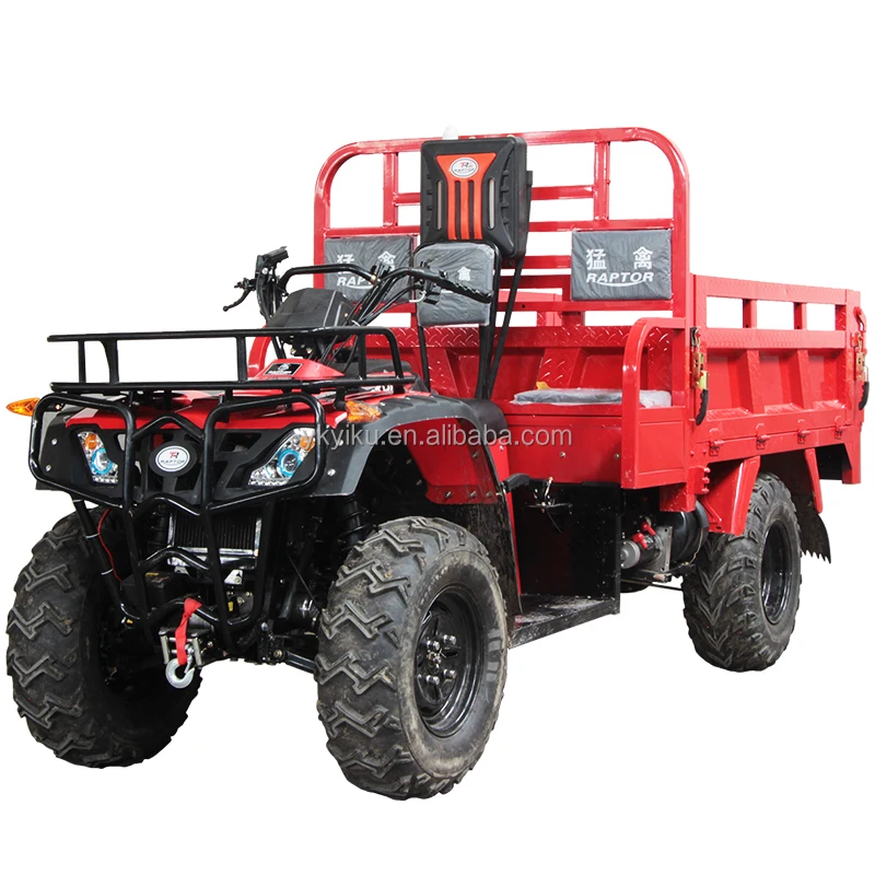 Hot selling  3seat in front quad 250cc 4x4  ATV Farm  atv with cargo box quad with 2.0m trailer