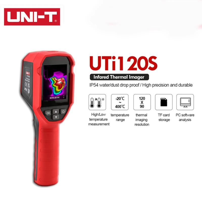 Infrared Thermal Imager UNI-T UTi120S 120x90 Pixel Circuit Industrial Testing Floor Heating Tube Testing  Include 16GB Micro SD