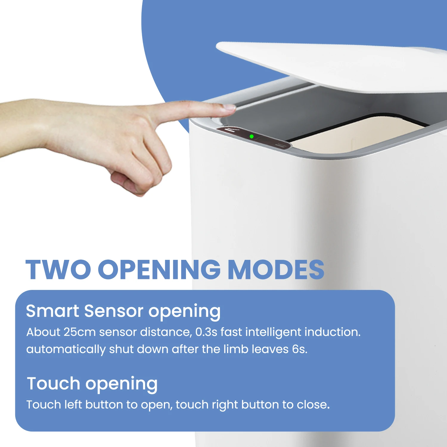 JILI 10L Smart Trash Can: With a motion sensor for auto-open convenience Smooth surfaces make cleaning a breeze