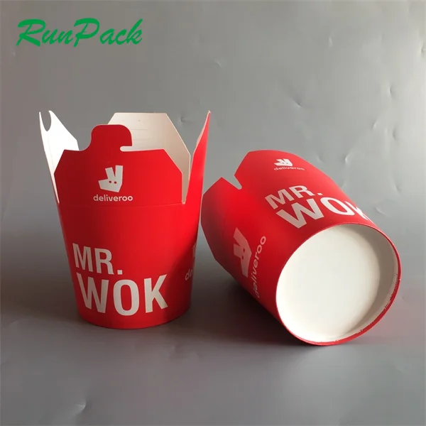 16oz 26 oz 32 oz disposable printed pasta food packaging take away noodle box custom