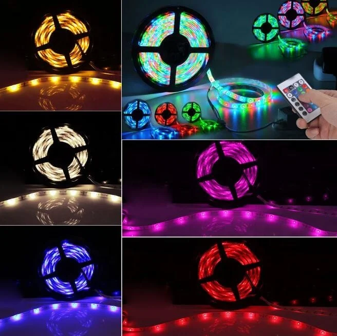 LED Strip Light WS2812B RGB 5050 Diode Flexible Addressable Lamp Tape Rainbow-like Effect Ceiling Light LED Light Strips