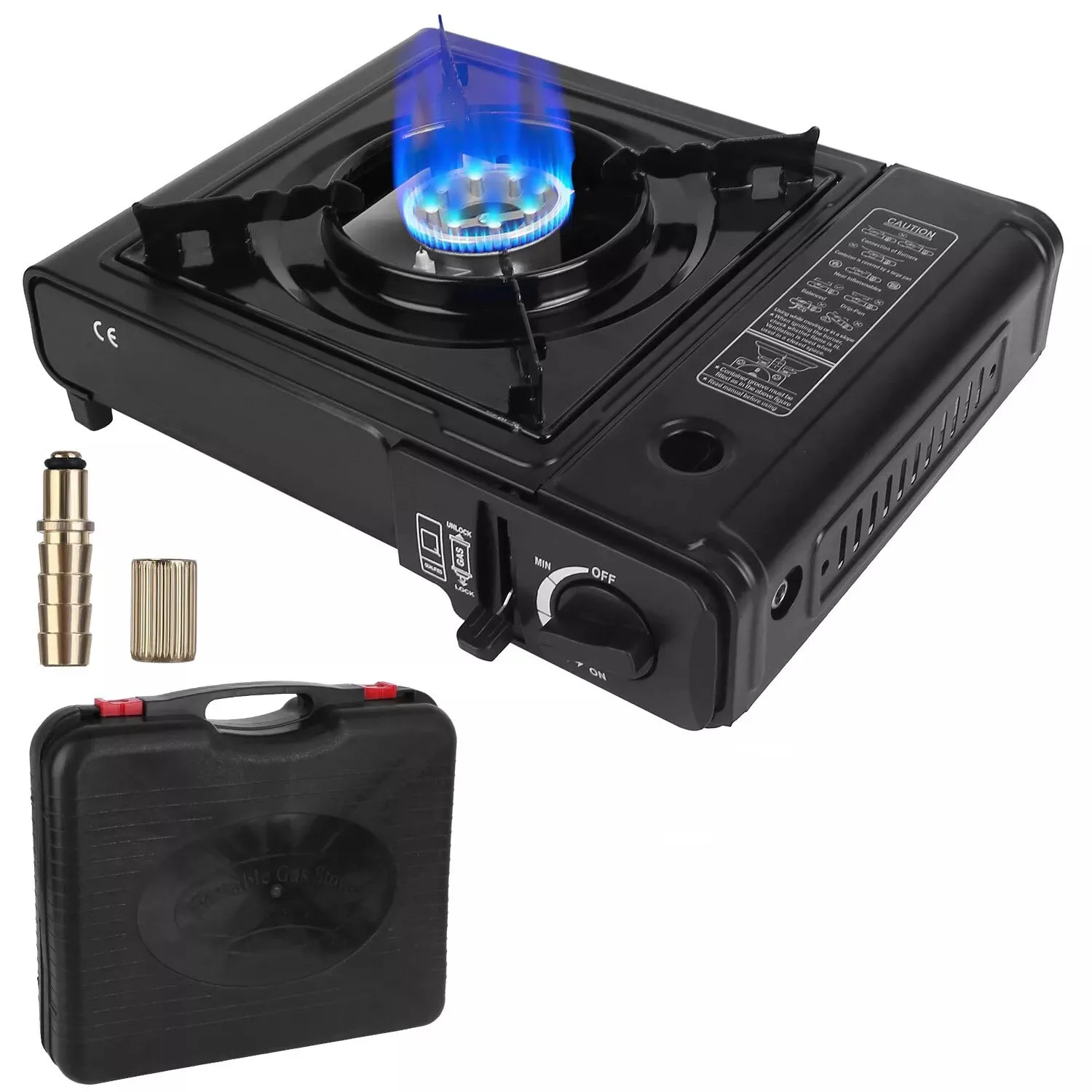 Dual Use Garden Automatic Ignition Stove Portable Butane Outdoor Camping Gas Stove with Carrying Case Butane Gas Furnace