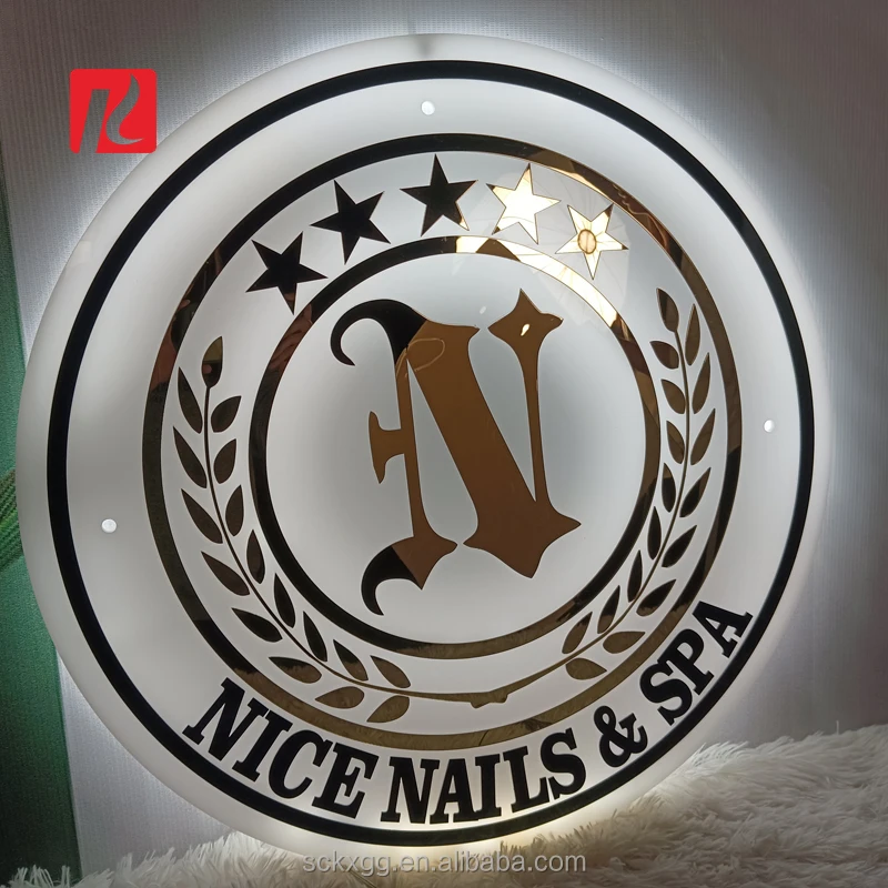 Kexian Custom Cosmetic Shop Design Sign Board Shop Background Logo Beauty Salon Sign Business Acrylic Led Sign Logo