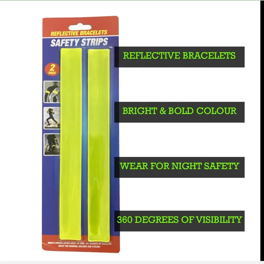 Personalized PVC Reflective Slap Bands for Promotional Gifts