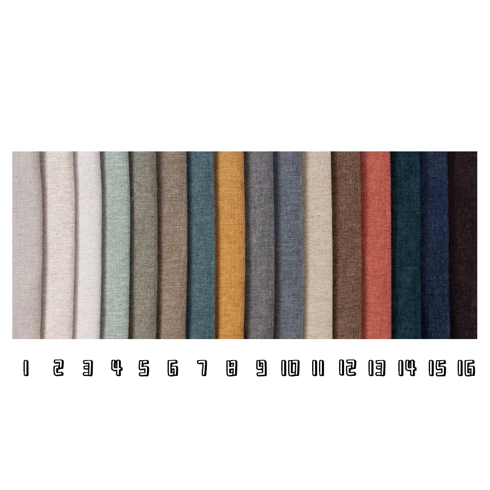 Furniture fabric have ready goods linen looks plain  chenille fabric multi color fabrics  for sofa covers