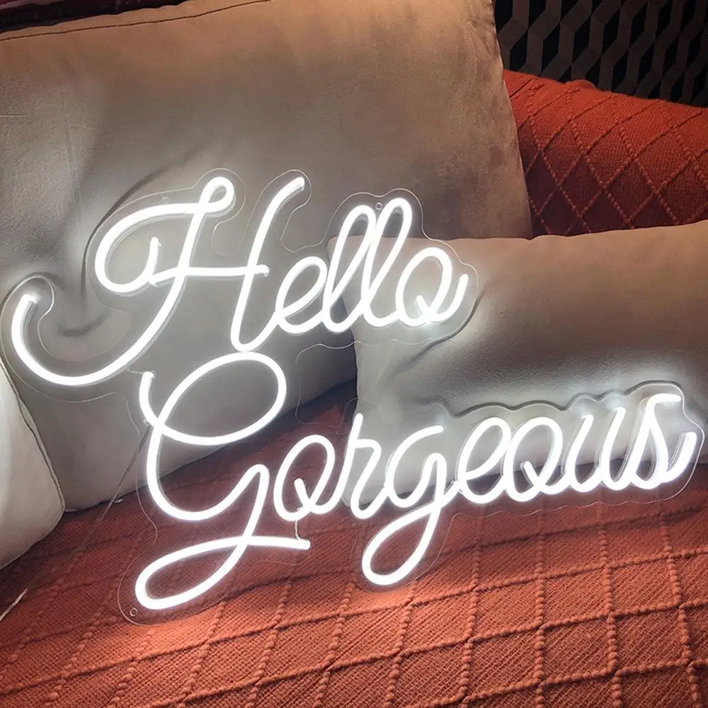 Drop shipping words decoration large acrylic personalized rgb custom led lamps luz letrero letters flex sign led light neon sign