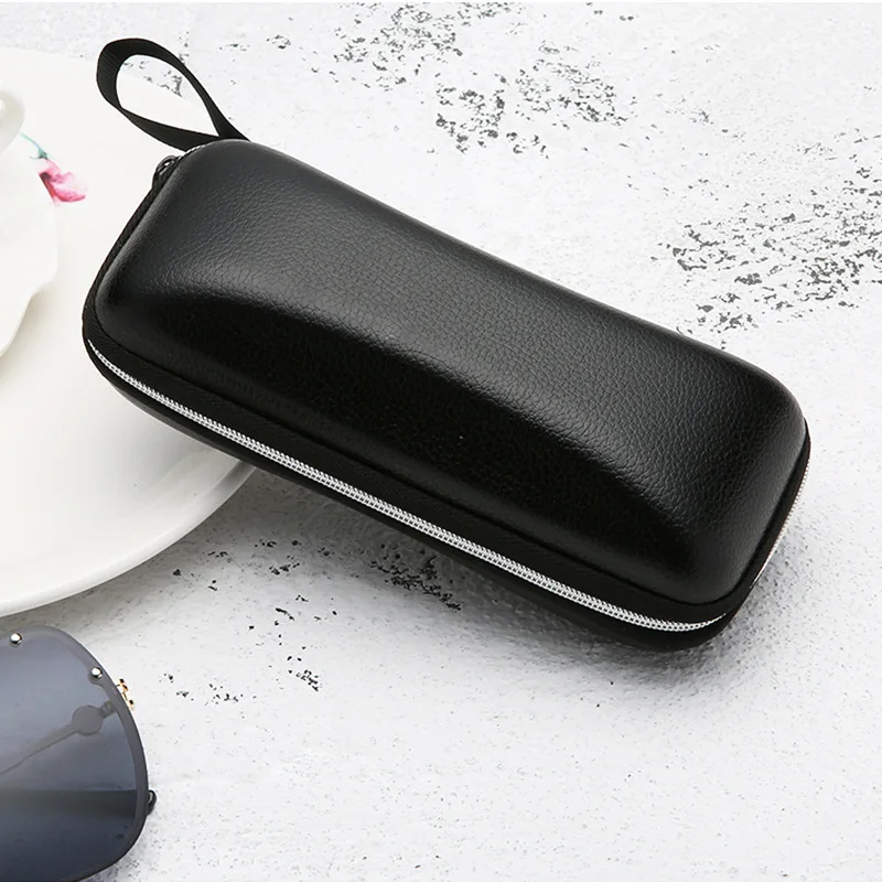 Hard Handmade Spectacle Case Optical Glasses Cases Box Eyeglasses Packaging Boxes Custom Logo With Zipper